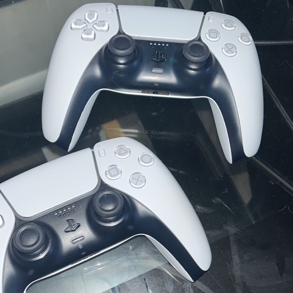 Ps5 with controllers/headset and coffee table